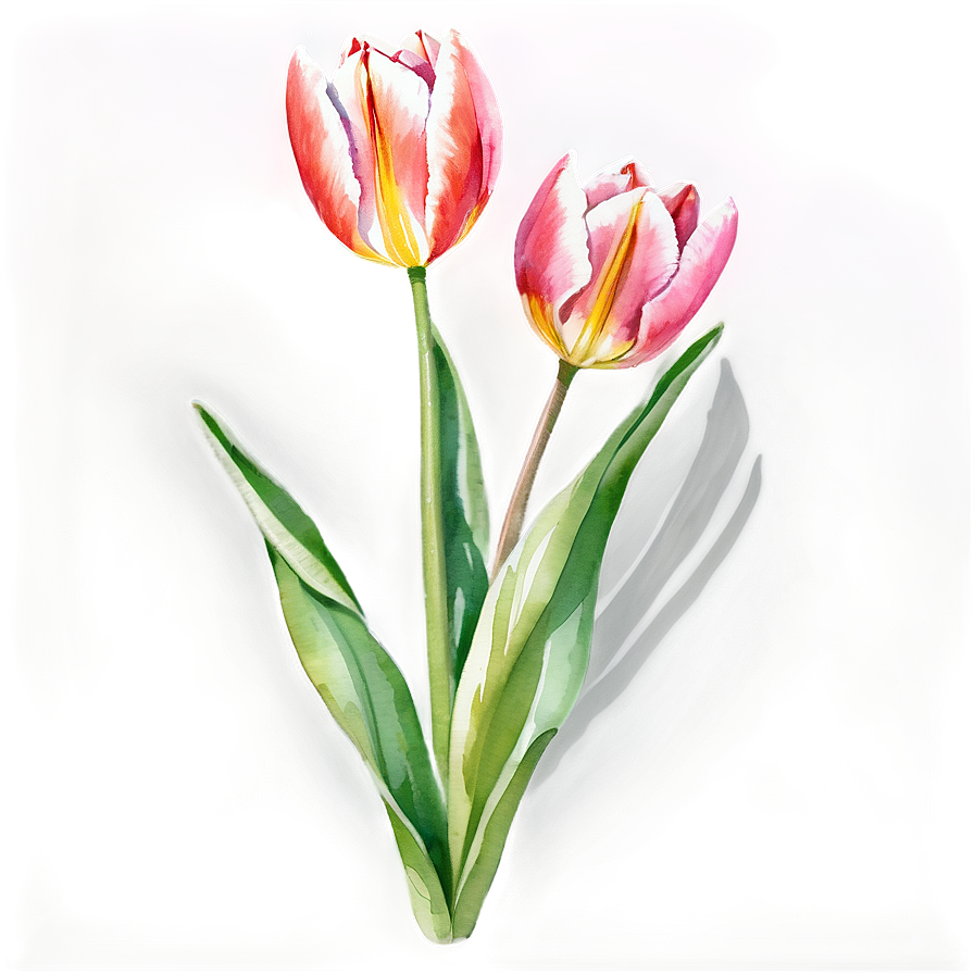 Tulip Watercolor Masterpiece Png Ght PNG Image