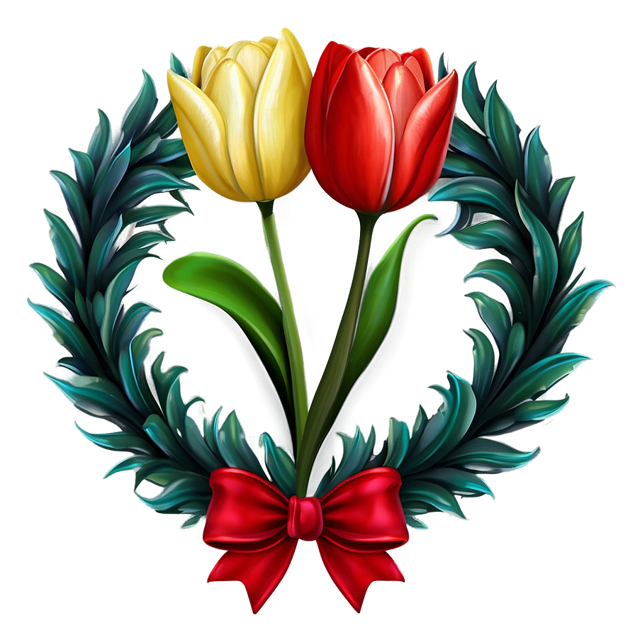 Tulip Wreath Png Klt72 PNG Image