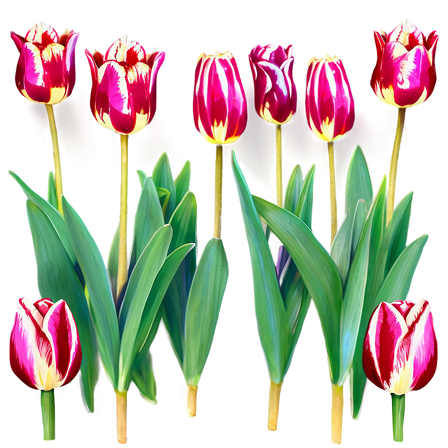 Tulips And Bees Png 81 PNG Image