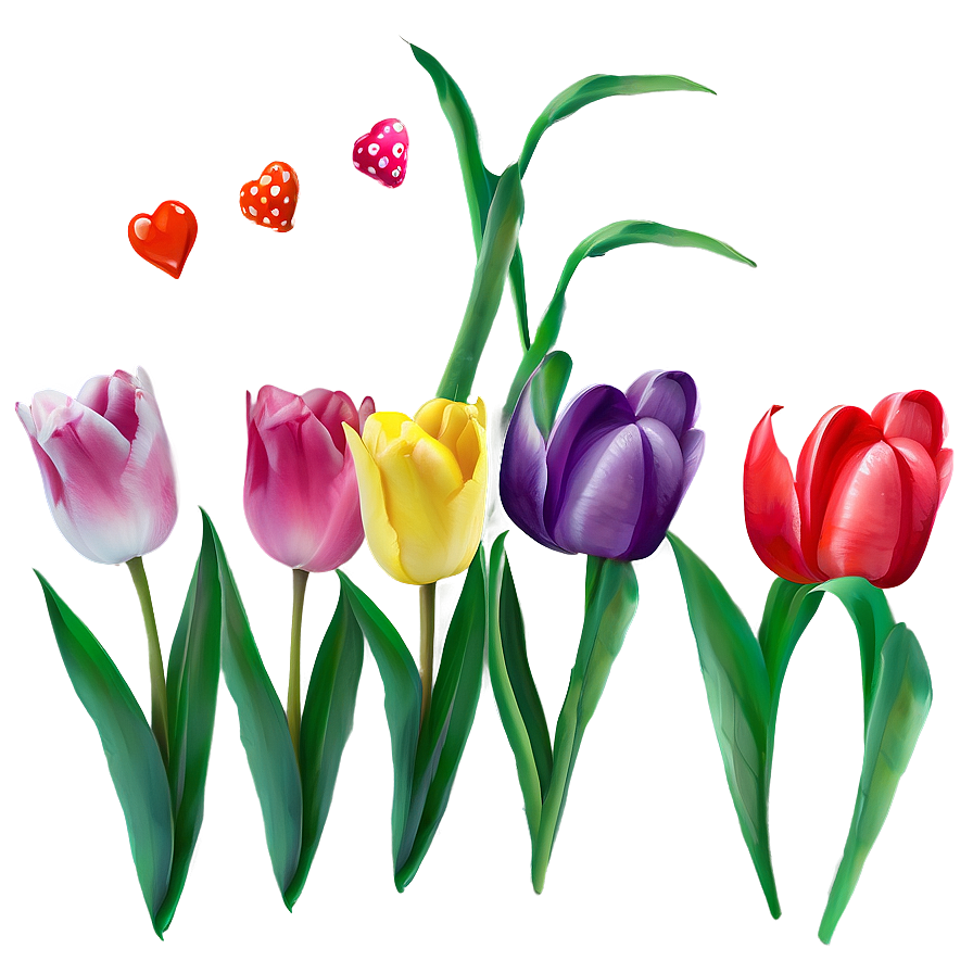 Tulips And Hearts Png 41 PNG Image