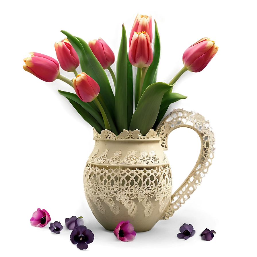 Tulips And Lace Png 05242024 PNG Image