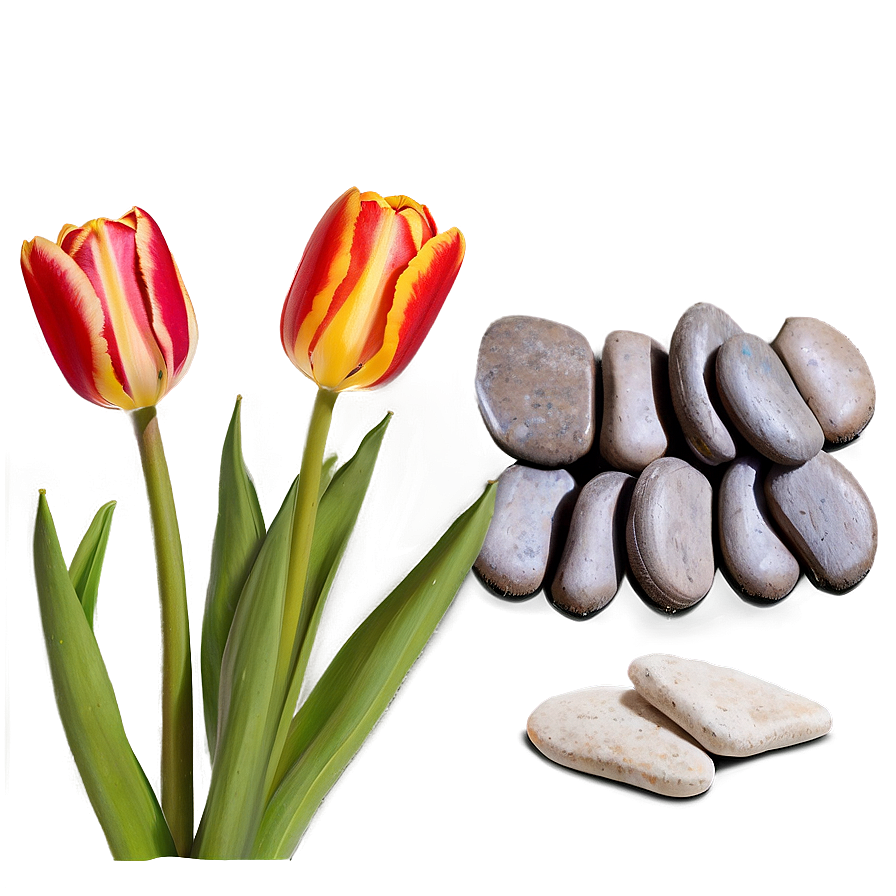 Tulips And Pebbles Png Mvv8 PNG Image