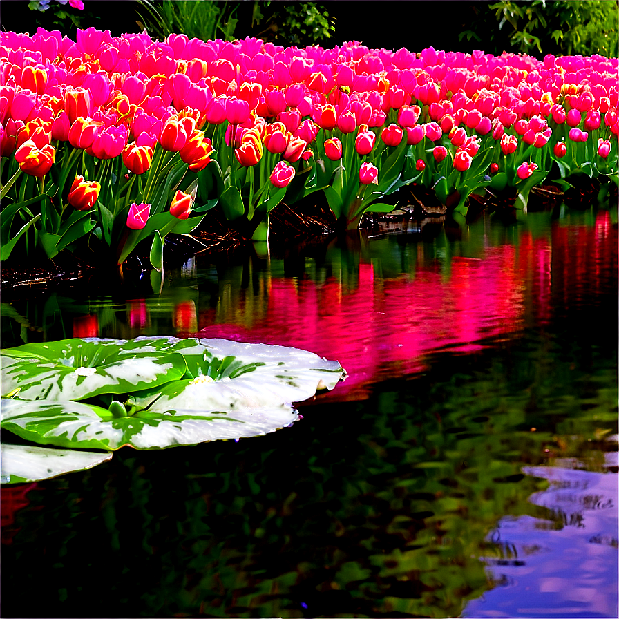 Tulips And River Png 51 PNG Image