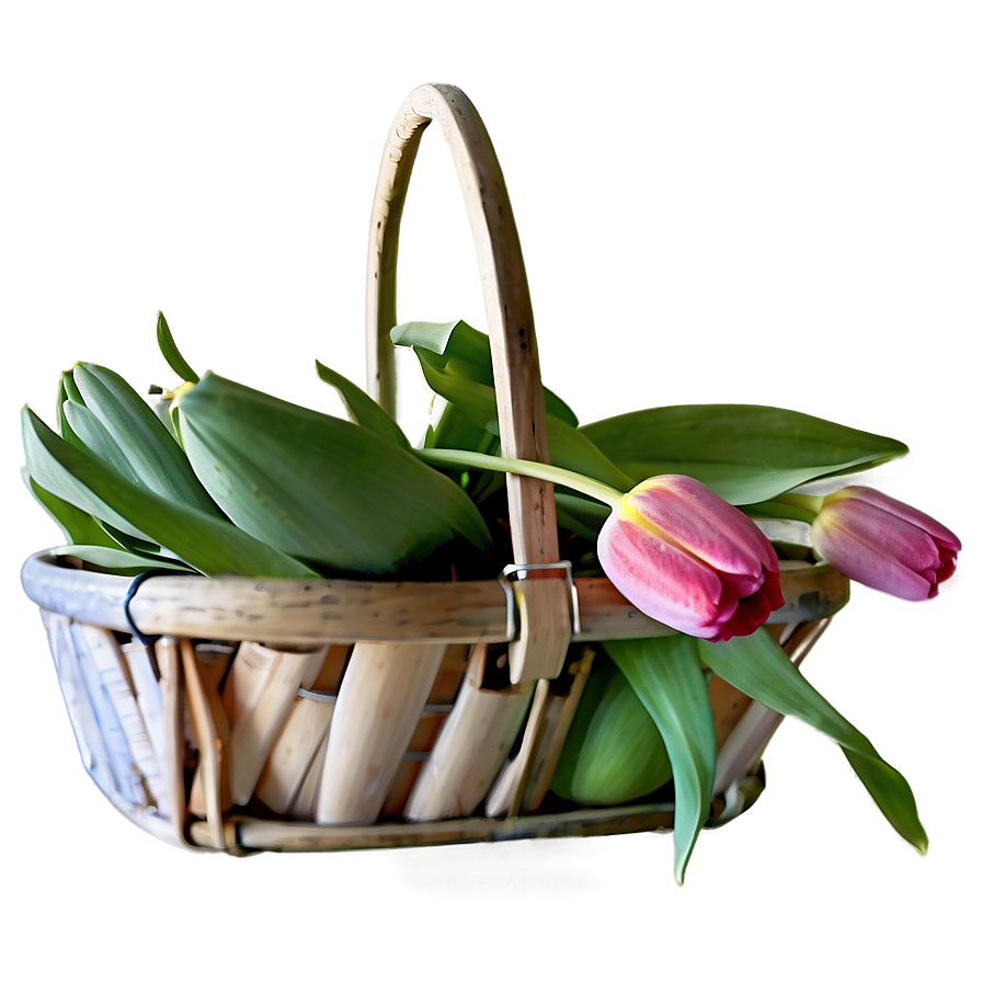 Tulips In Basket Png 92 PNG Image