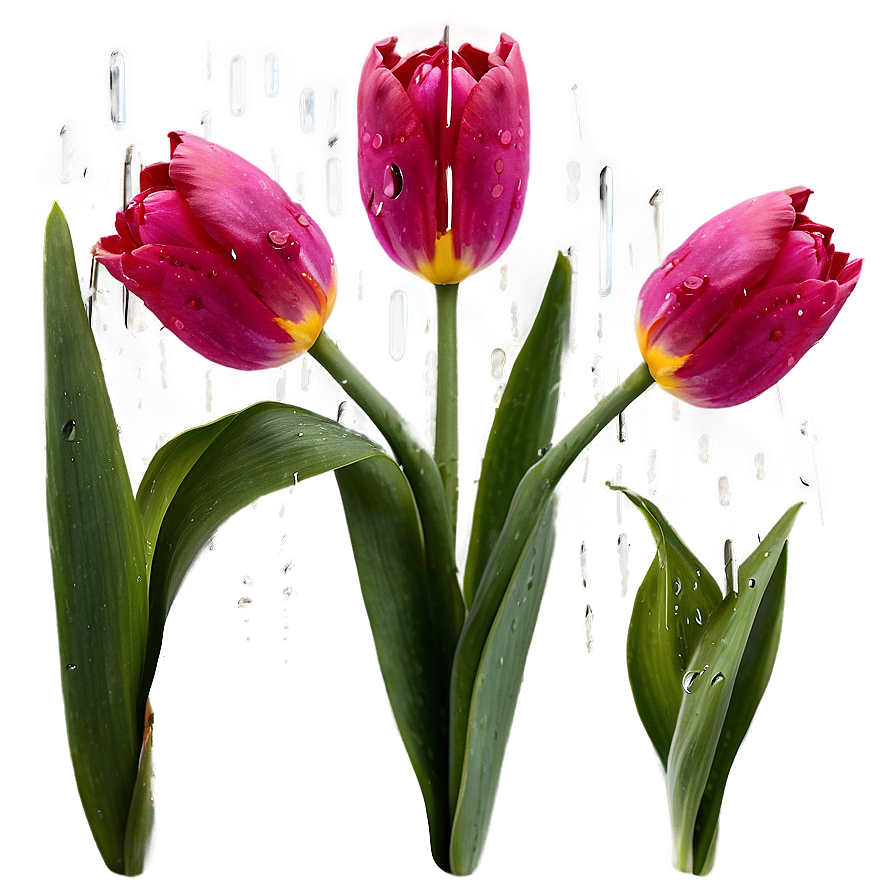 Tulips In The Rain Png 05242024 PNG Image