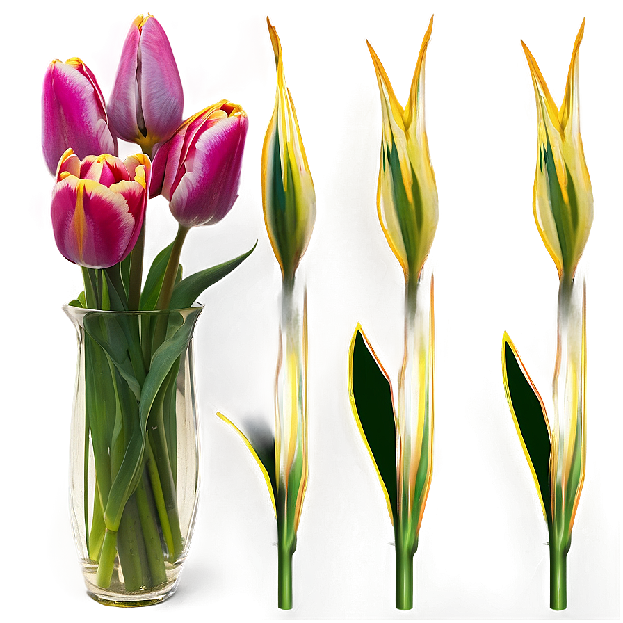 Tulips In Vase Png Pct46 PNG Image