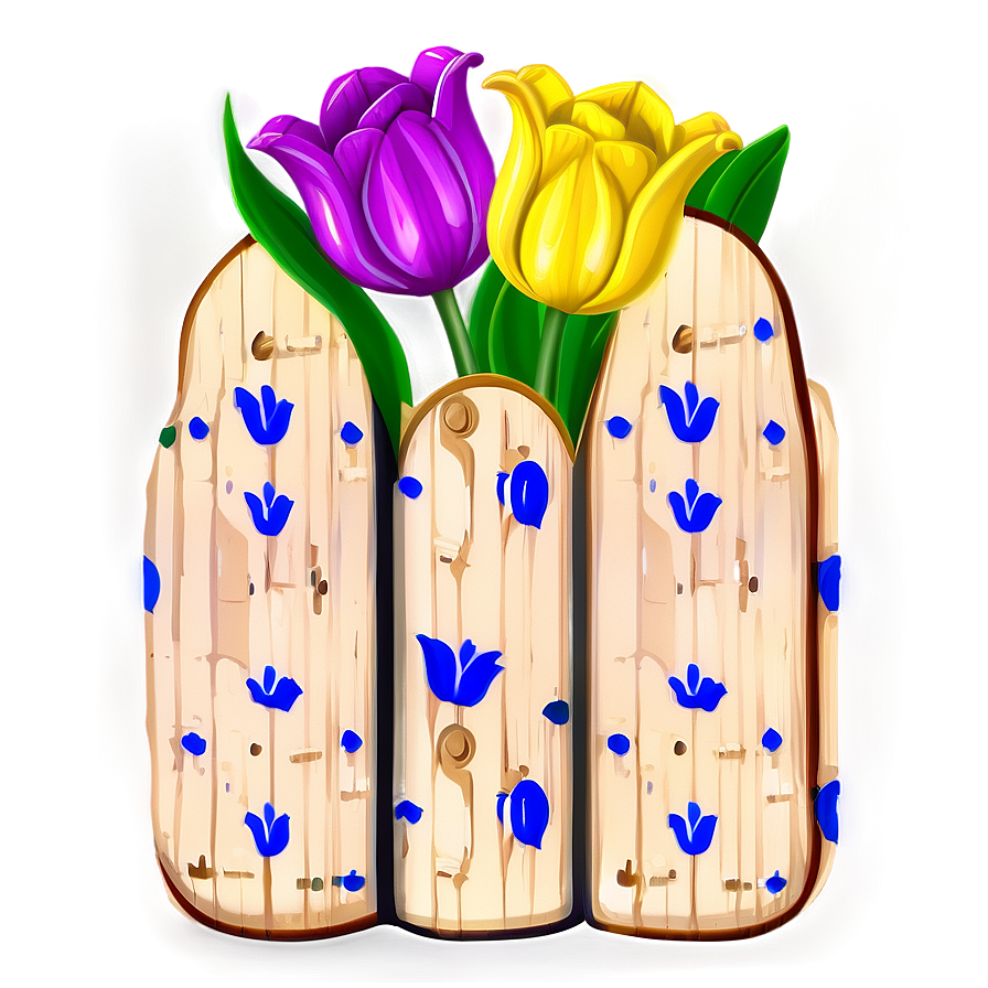 Tulips On Wood Png Gha PNG Image