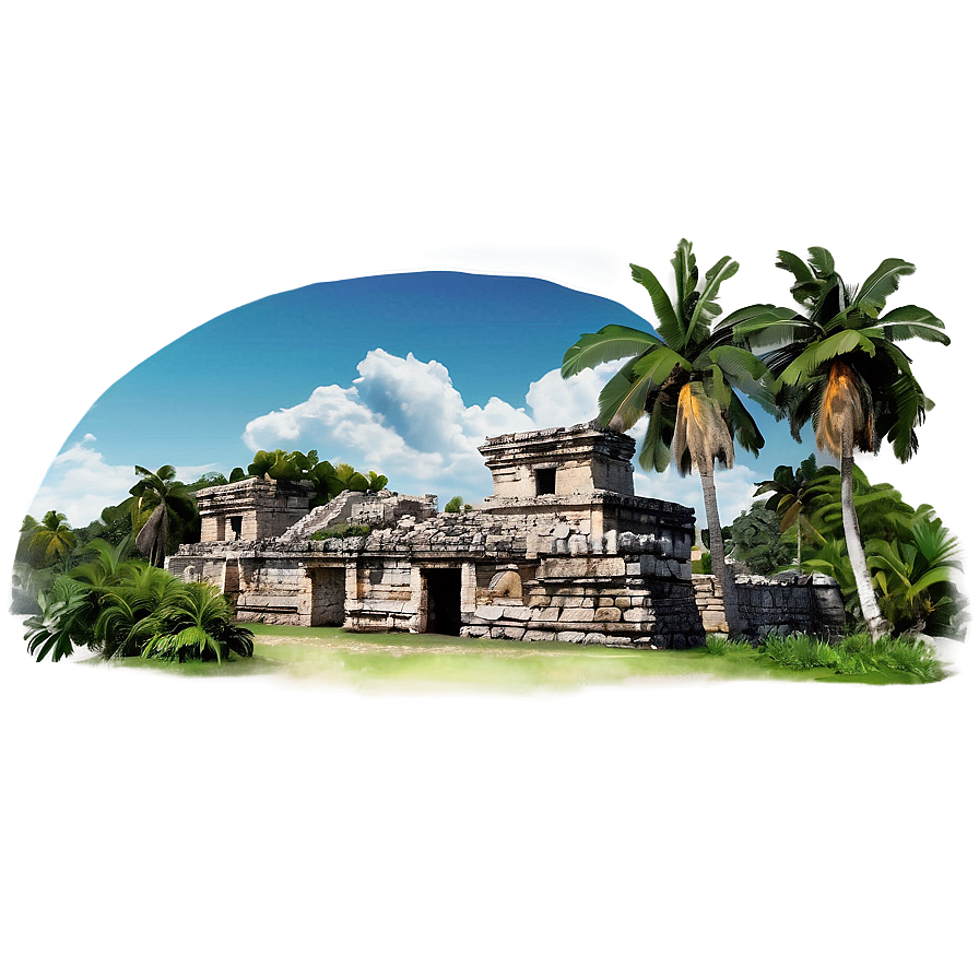 Tulum Ruins Mexico Png Pro PNG Image