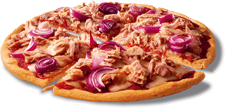 Tuna Onion Pizza Delicious PNG Image