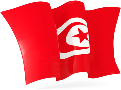 Tunisian Flag Waving PNG Image