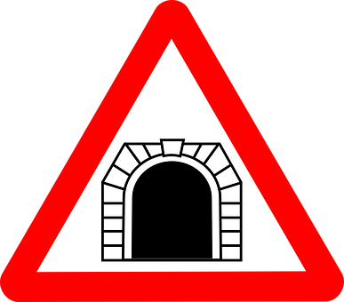 Tunnel_ Warning_ Sign PNG Image