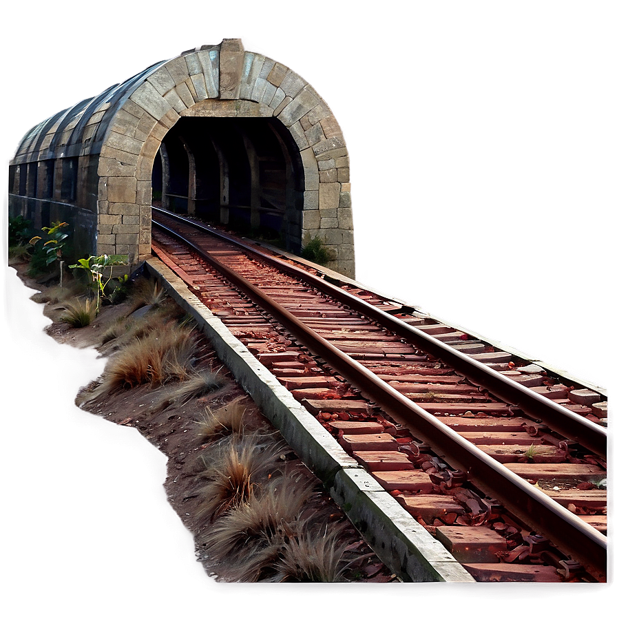 Tunnels And Railroad Tracks Png Qcj32 PNG Image