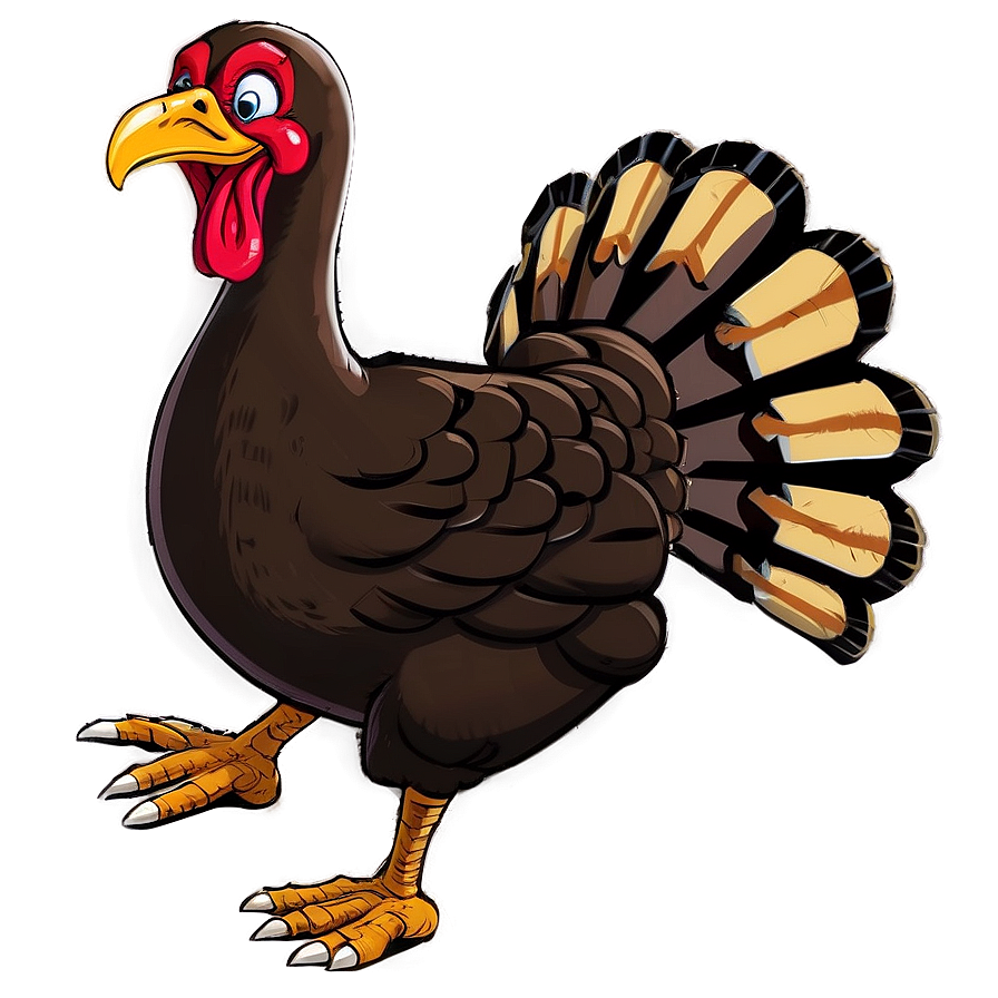 Turkey Cartoon Running Png Hja PNG Image