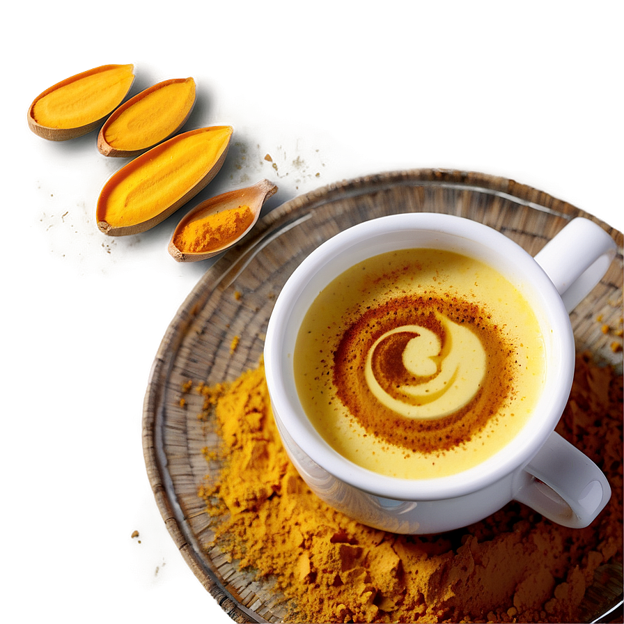 Turmeric Latte Golden Png Oye5 PNG Image