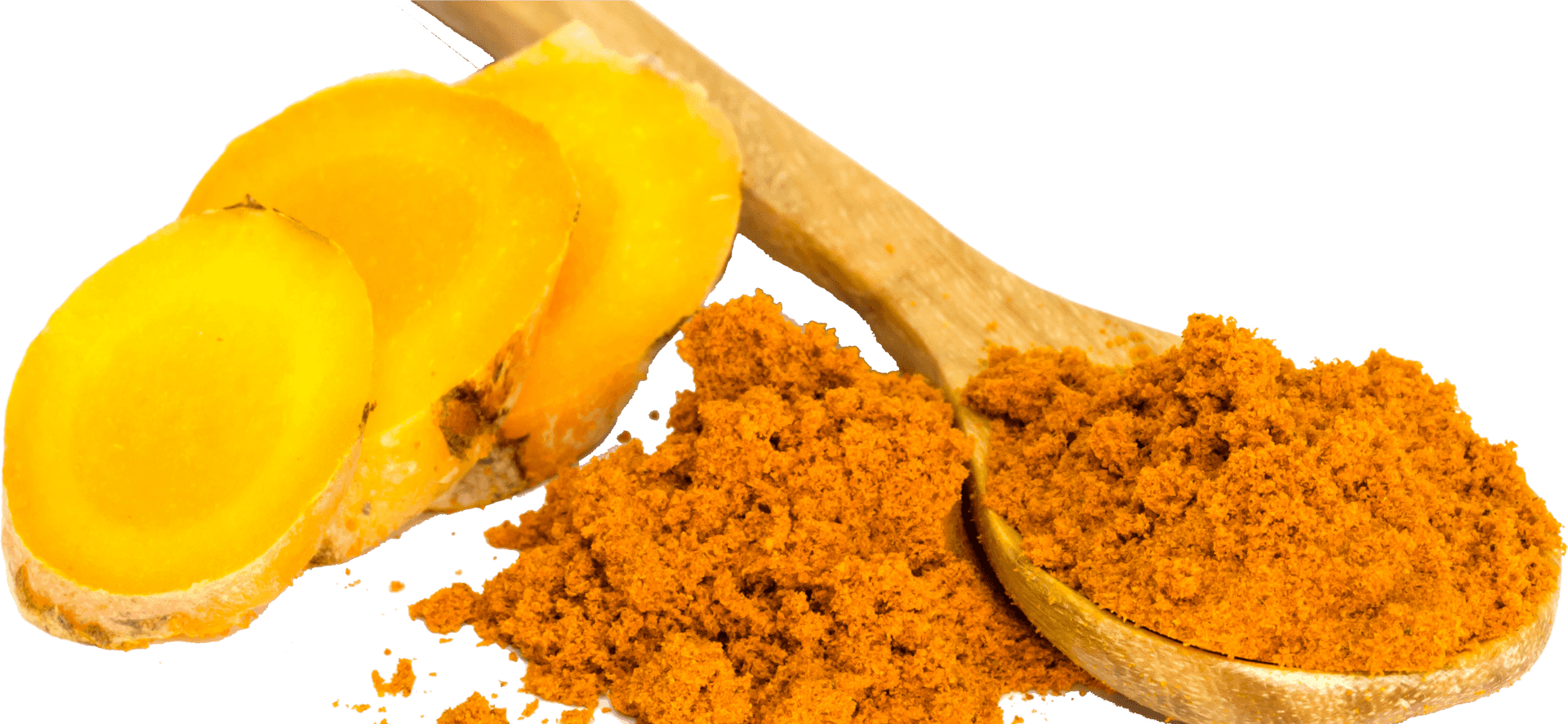 Turmeric Rootsand Powder PNG Image