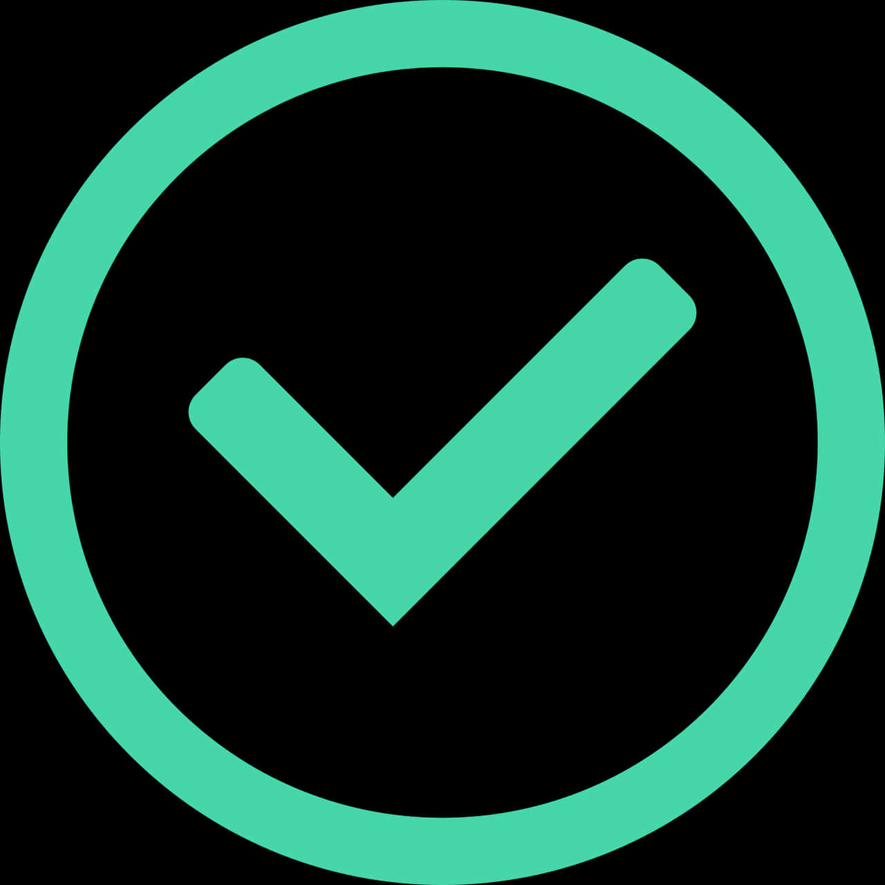 Turquoise Checkmark Icon PNG Image