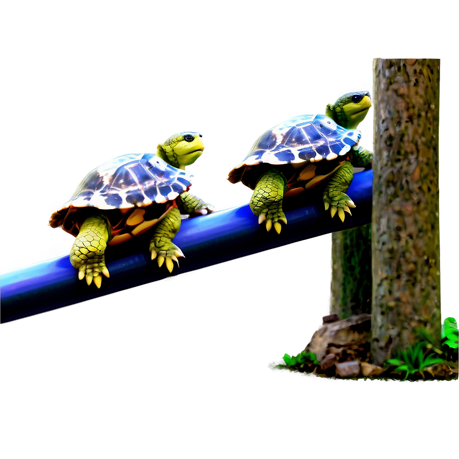 Turtle Climbing Over Obstacle Png Xyf49 PNG Image