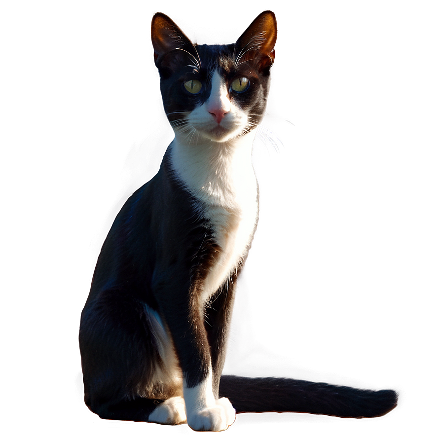 Tuxedo Cat In Sunlight Png 06262024 PNG Image