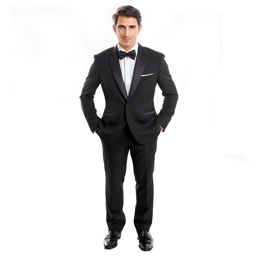 Tuxedo With Satin Lapels Png Cqt PNG Image