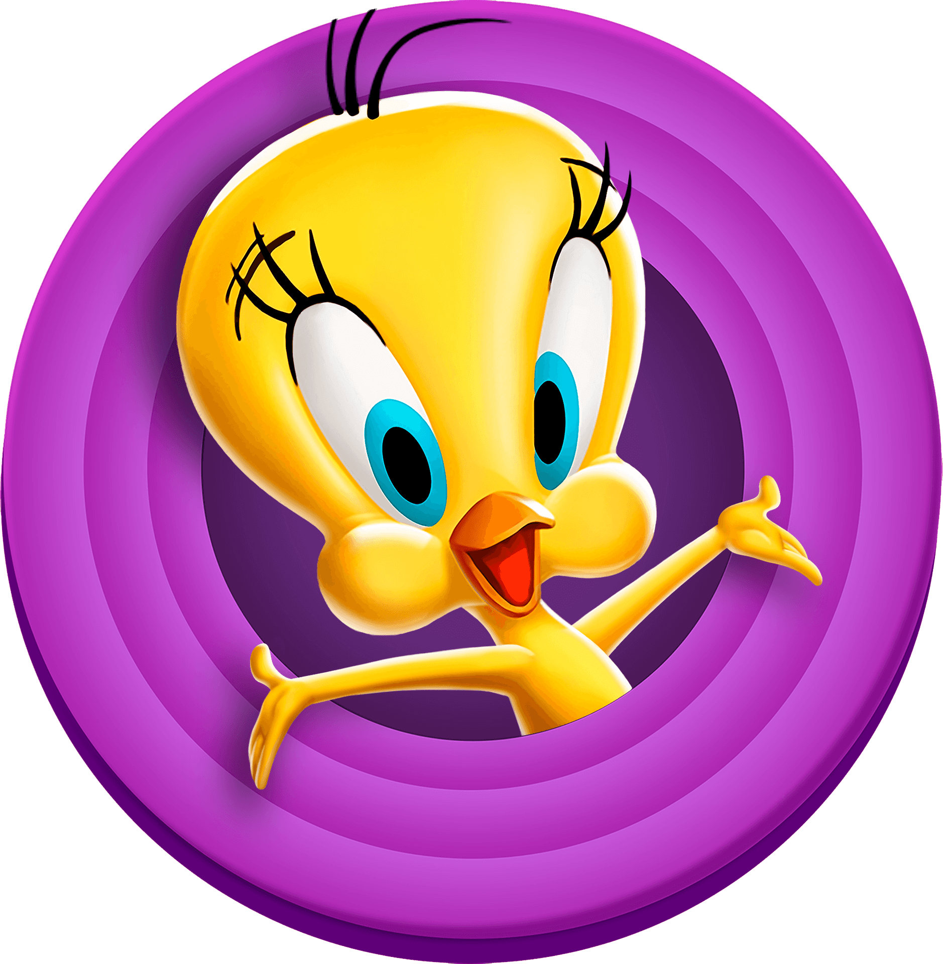 Tweety Bird Happy Pose PNG Image