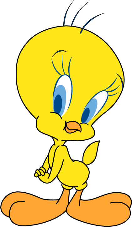 Tweety Bird Standing Pose PNG Image