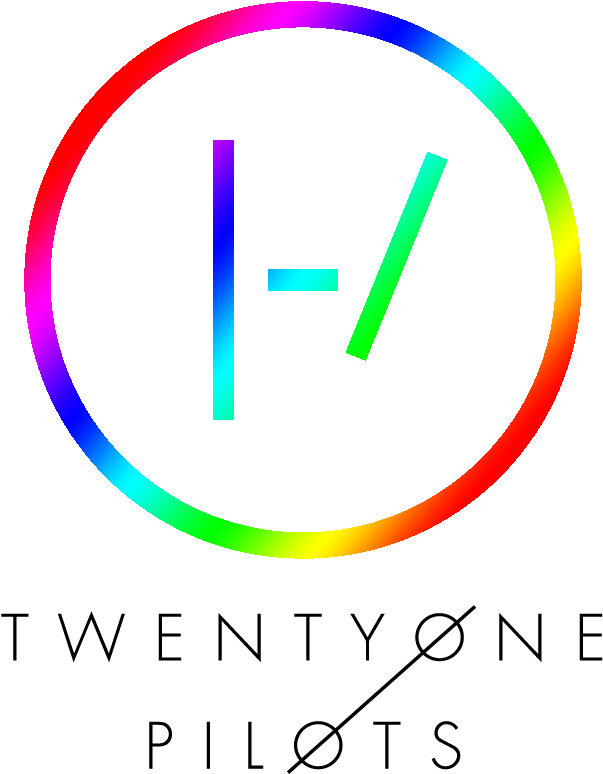 Twenty One Pilots Rainbow Logo PNG Image