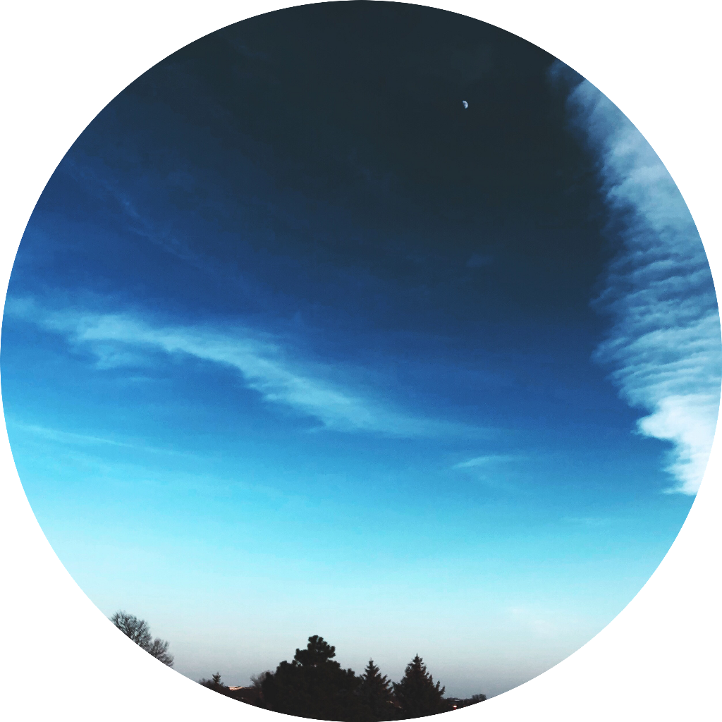 Twilight Skywith Crescent Moon PNG Image