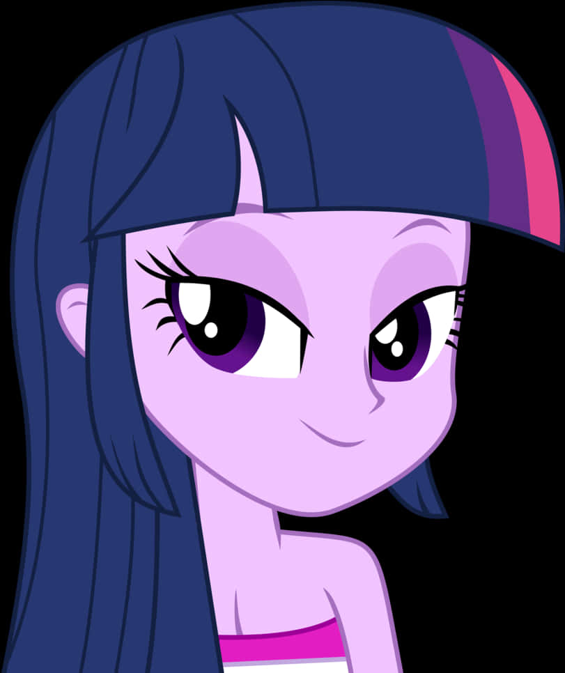 Twilight Sparkle Equestria Girls Portrait PNG Image