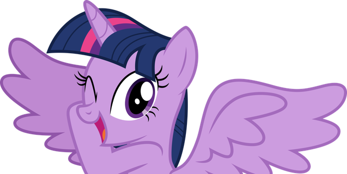 Twilight Sparkle Winking Vector PNG Image