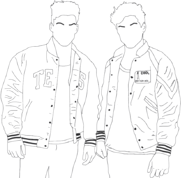 Twin_ Brothers_ Stylish_ Pose PNG Image