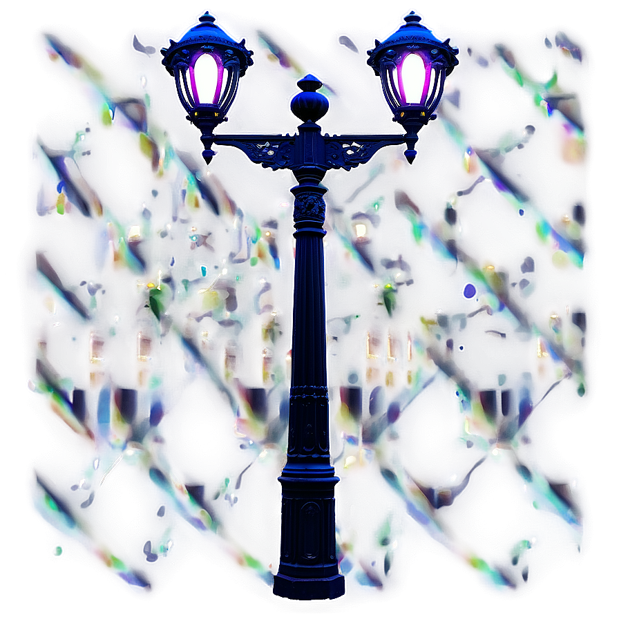 Twin Headed Light Post Png Qbm PNG Image