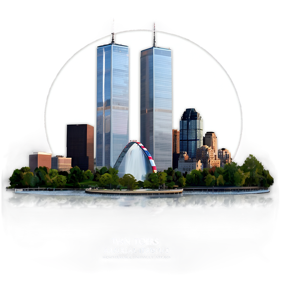 Twin Towers Memorial Png Aos41 PNG Image