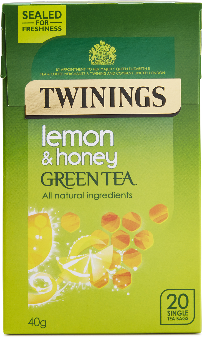 Twinings Lemon Honey Green Tea Box PNG Image