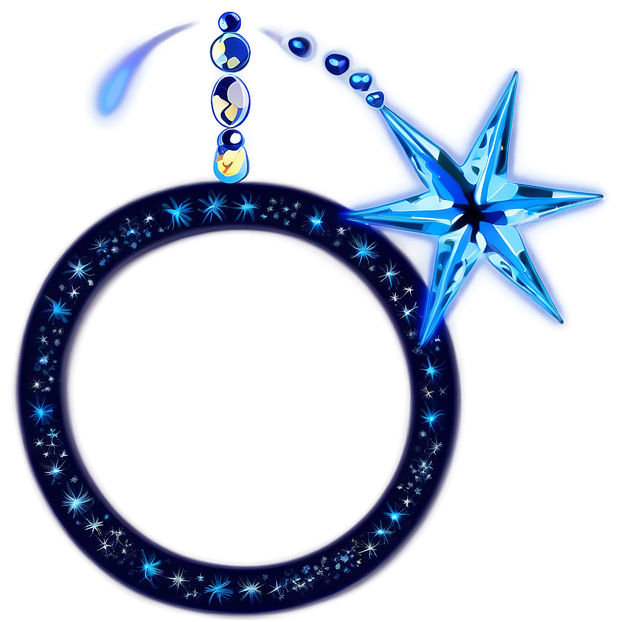 Twinkling Star Circle Png Mwe PNG Image