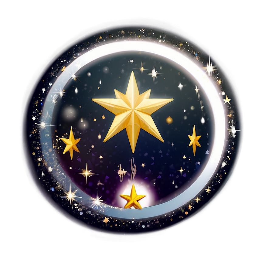 Twinkling Star Circle Png Vbb73 PNG Image