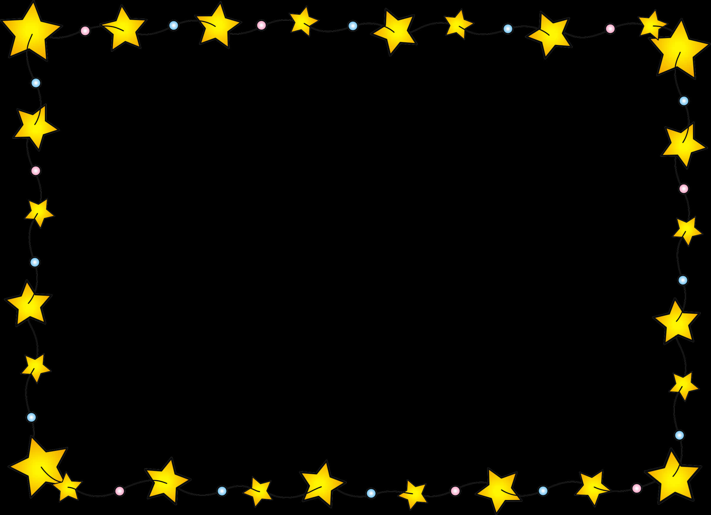 Twinkling Star Frame PNG Image