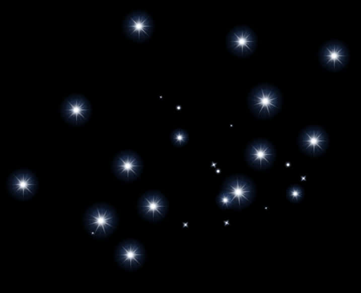 Twinkling Stars Night Sky PNG Image