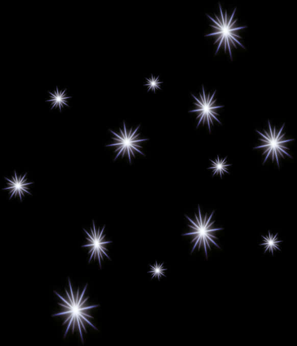 Twinkling Stars Night Sky PNG Image