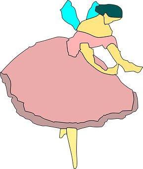 Twirling Ballerina Vector Art PNG Image