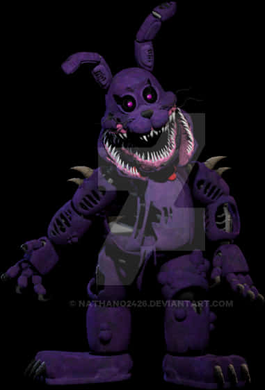 Twisted Bonnie F N A F Artwork PNG Image