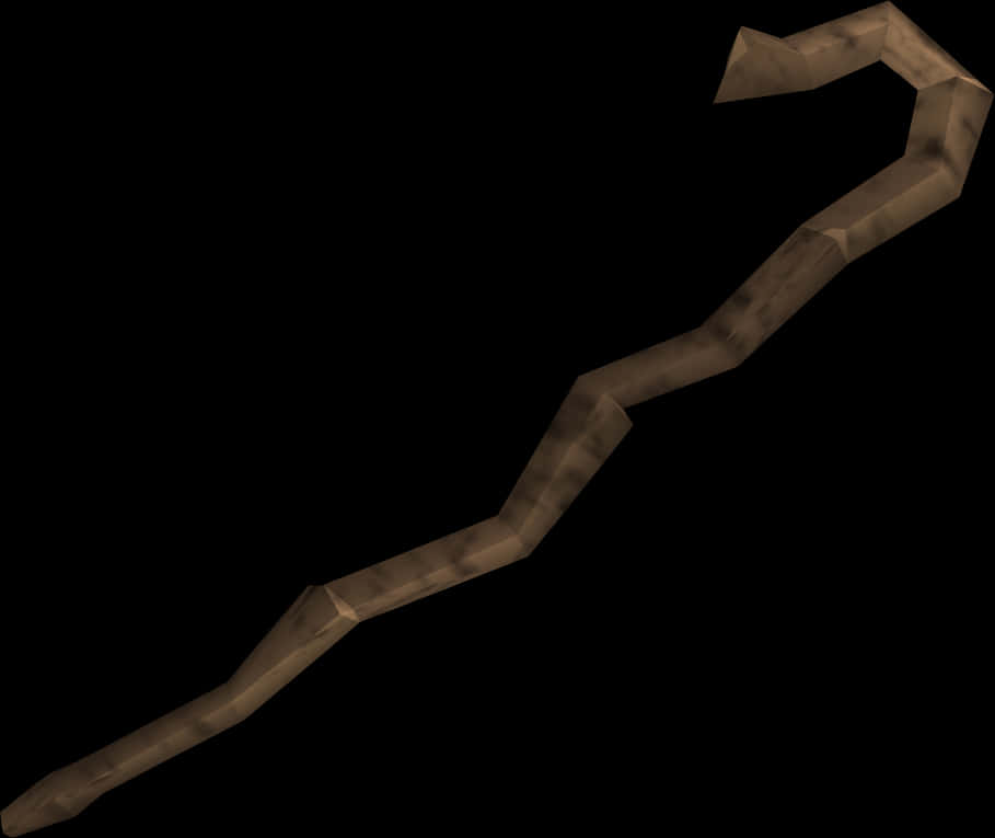 Twisted Wooden Stick Isolated PNG Image