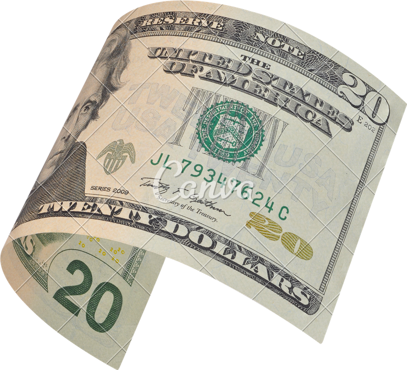 Twisted20 Dollar Bill PNG Image