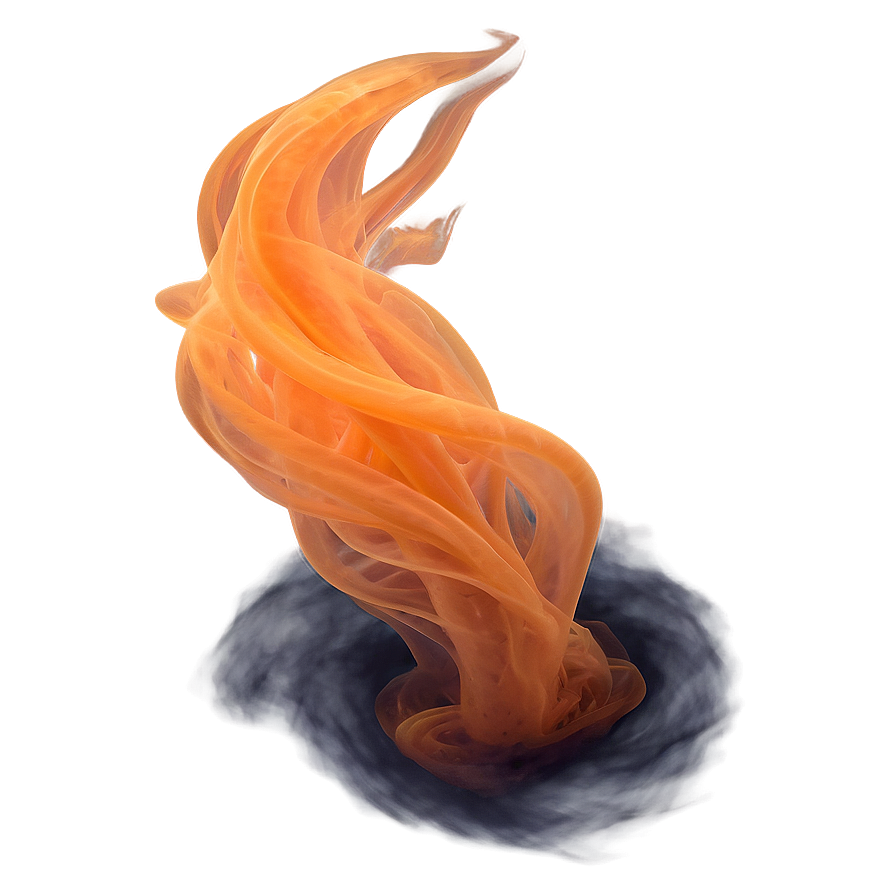 Twisting Orange Smoke Spirit Png 92 PNG Image