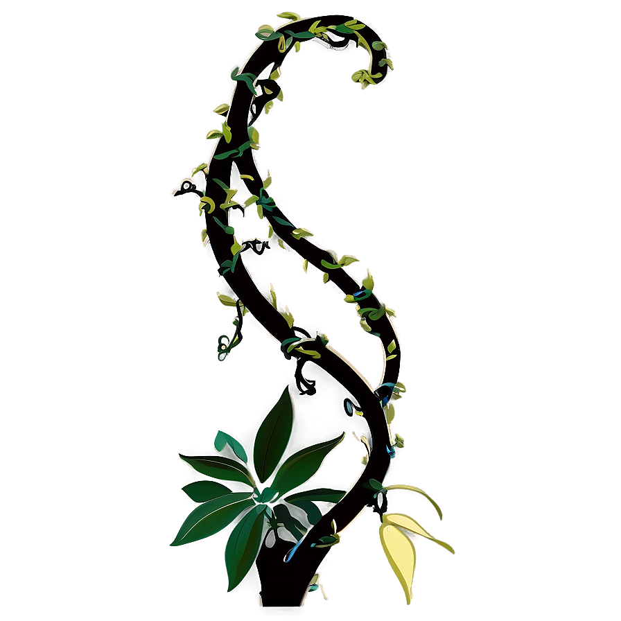 Twisting Vine Silhouette Png Atg95 PNG Image