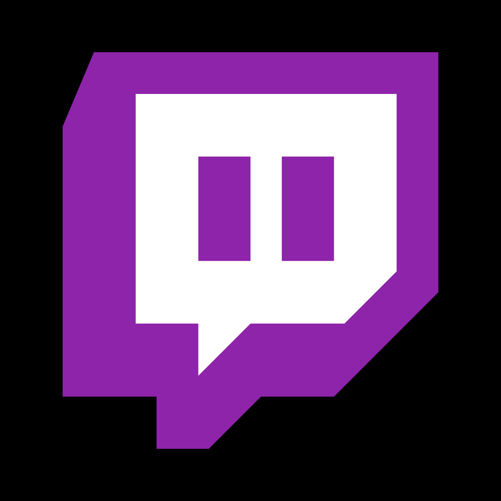 Twitch Logo Purple Glitch PNG Image