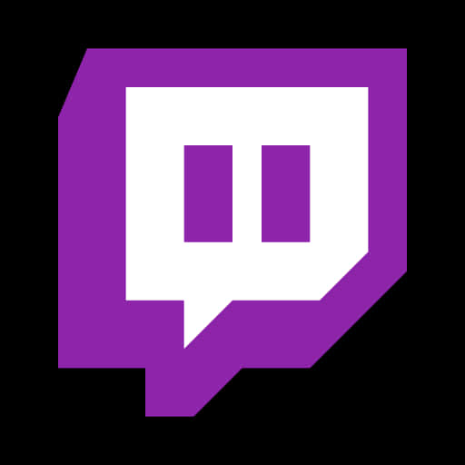 Twitch Logo Purpleand White PNG Image