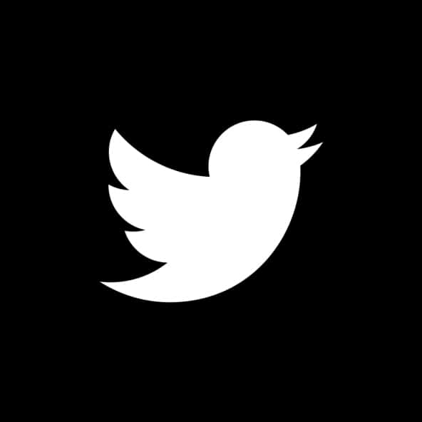 Twitter Logo Black Background PNG Image