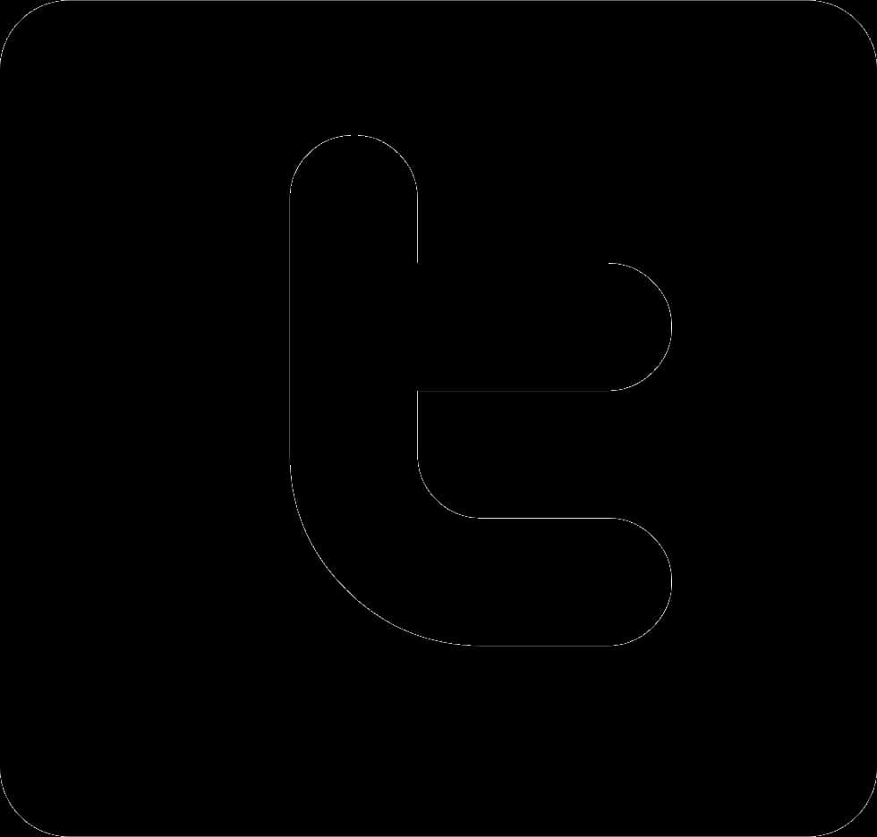 Twitter Logo Black Silhouette PNG Image