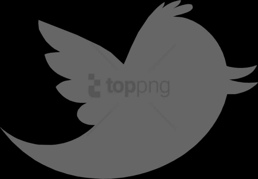 Twitter Logo Black Silhouette PNG Image