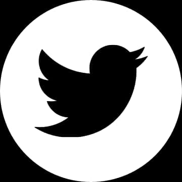 Twitter Logo Blackand White PNG Image